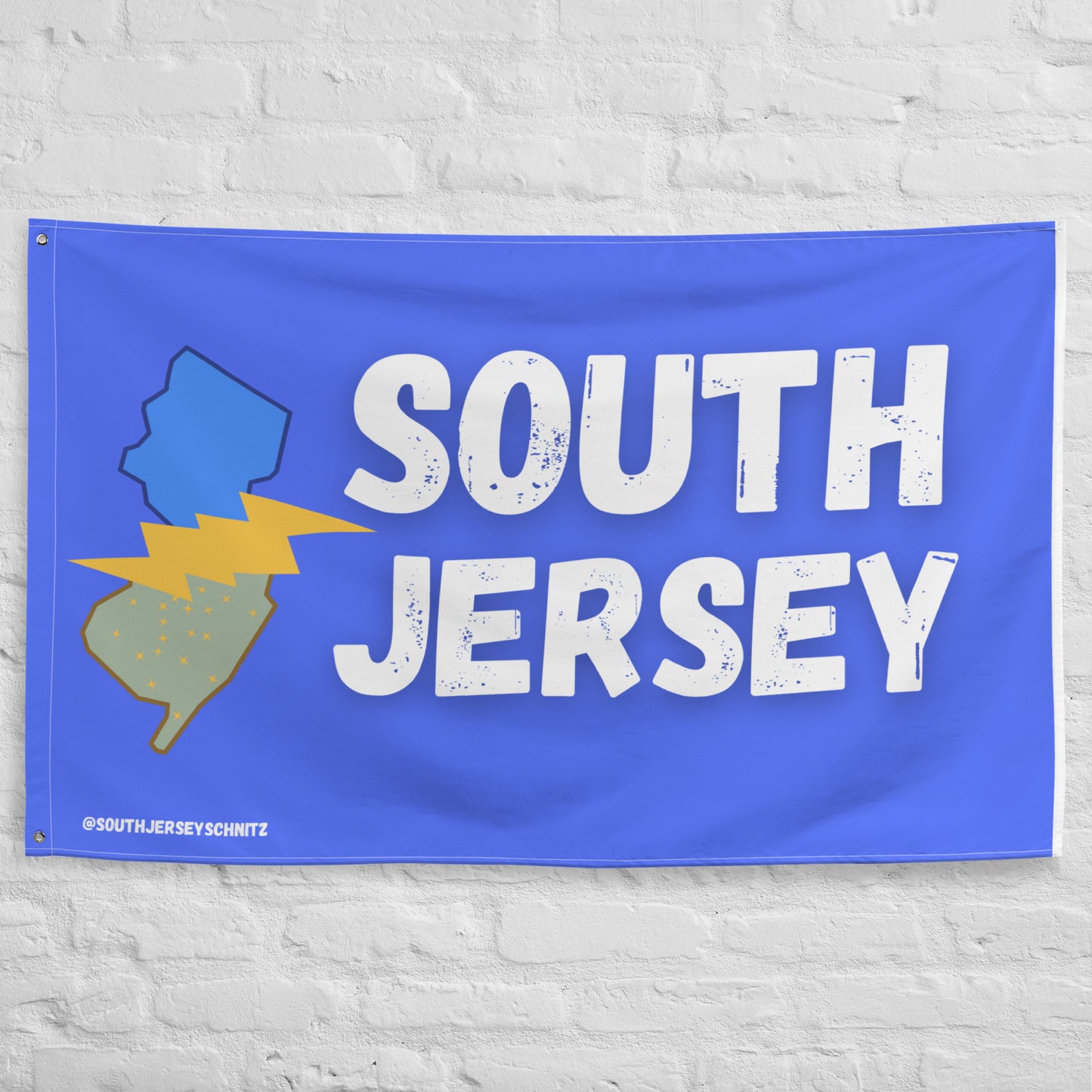 Blue South Jersey Schnitz Flag