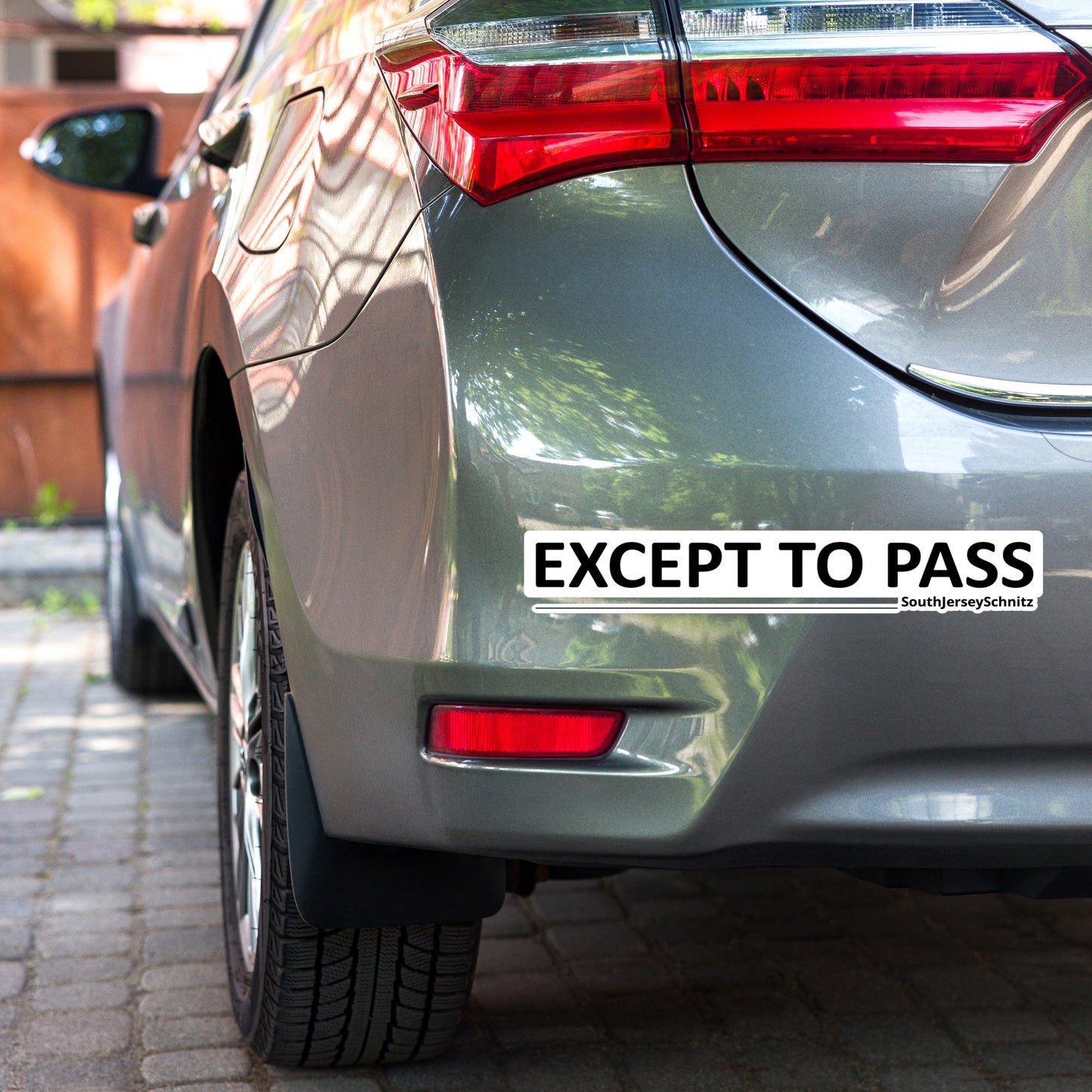 EXCEPT TO PASS Bumper Sticker