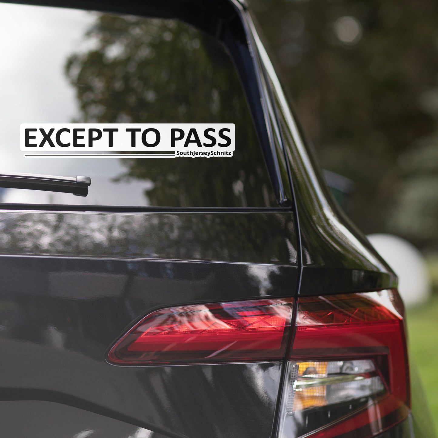 EXCEPT TO PASS Bumper Sticker