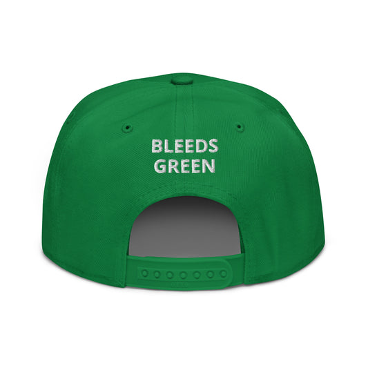 South Jersey Bleeds Green Snapback Hat - KELLY GREEN