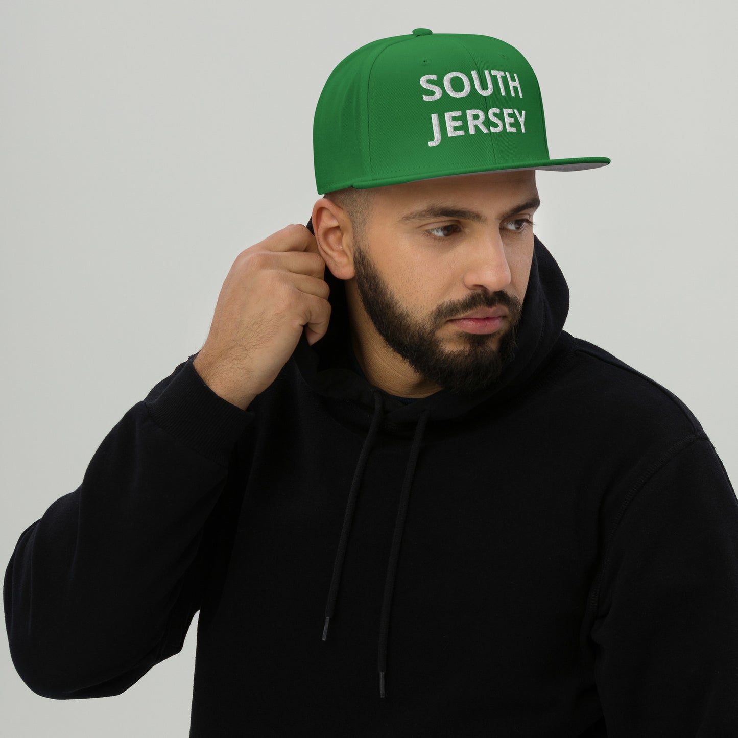 South Jersey Bleeds Green Snapback Hat - KELLY GREEN