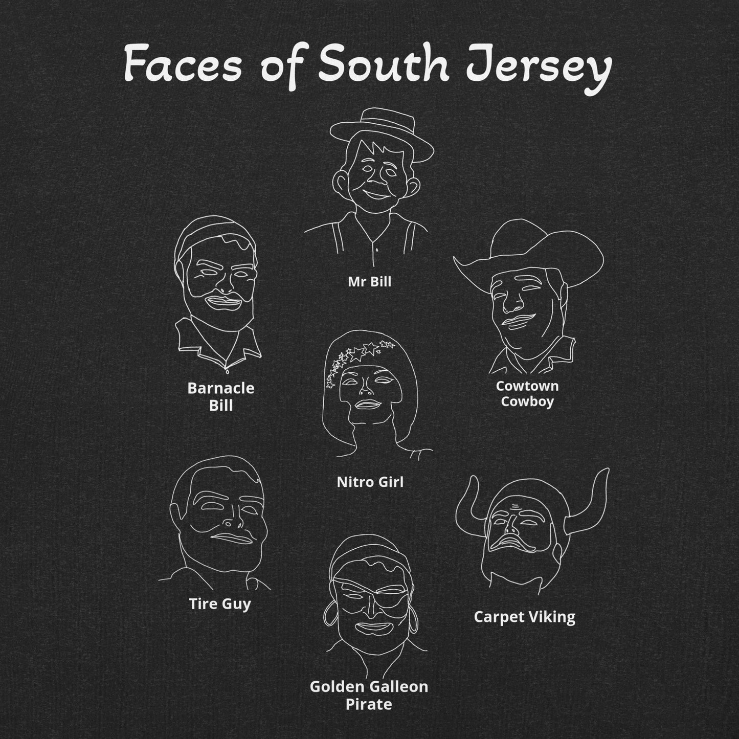 Faces of South Jersey Unisex t-shirt