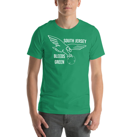 South Jersey Bleeds Green Pork Roll Eagle Unisex t-shirt