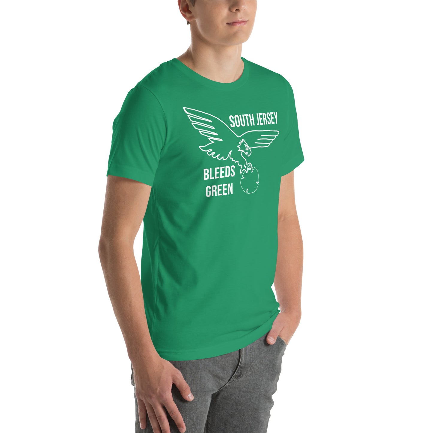 South Jersey Bleeds Green Pork Roll Eagle Unisex t-shirt